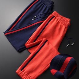 Minglu Leisure Sports Pants Man Luxury Lyocell Blending Fabric Pencil Pants plus size 3XL 4XL Slim Fit Elastic Waist Men Pants 201110