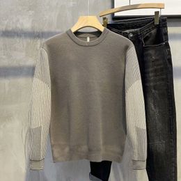 2022 Men Pullover Sweater Autumn New Fashion Casual Loose Thick O-Neck Wool Knitted Oversize Streetwear Knitwear M-5XL