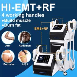 4 rf Handles Slimming 7 Tesla HIEMT Emslim Machine Electromagnetic Muscle Stimulation Body Fat Removal Muscle Training Equipment Beauty Tool High Intensity