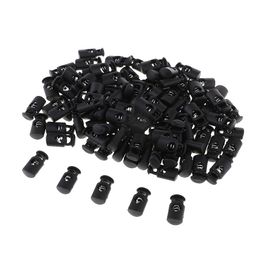 500 Pieces Plastic Paracord Cord Locks Clip Buckle Toggle 1 Hole Toggle Stoppers 20x10mm