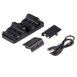 Original Dual USB Chargeing Dock Station For X-ONE + 2 Rechargeable Battery Charger for Xbox One Wireless Controller