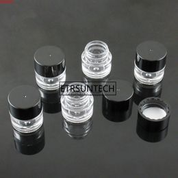 2g Round Plastic Cosmetic Container Clear Cream jar With black Lid Sample Jar 2ml Packaging F20171786good qualtity