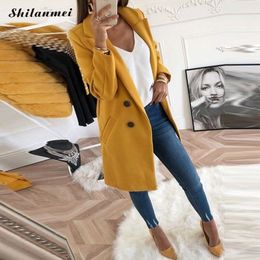 Autumn Winter Suit Blazer Women 2019 Formal Wool Slim Blazers Jacket Female Work Office Ladies Suit Long Sleeve Outerwear Coats T200319