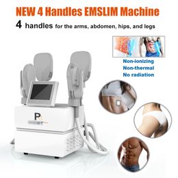 Portable 4 handles EMslim EMT slimming machine Muscle Stimulation EMS electromagnetic fat burning Body shaping beauty equipment