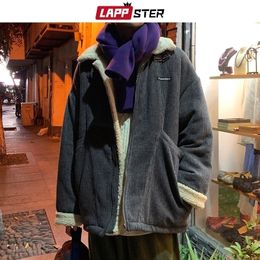 LAPPSTER Winter Jacket Wool Men Men Colourful Korean Fashions Parka Male Warm Black Harajuku Vintage Coats Thick Clothing 201027
