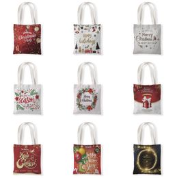 The latest size 33X37CM, Christmas gift bag, Christmas style, one-shoulder bag, handbag, shopping bag, free shipping