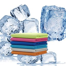 30*90cm Ice Cold Towels Summer Cooling Sunstroke Sports Exercise Towels Cooler Running Towels Quick Dry Soft Breathable Towel DH8978
