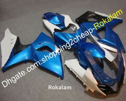 Body Kit For Suzuki Fairing K9 GSX-R1000 2009 2010 2011 2012 2013 2014 2015 2016 GSXR1000 Blue White ABS Fairings Kit (Injection molding)