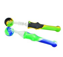 Silicone NC Kit With Quartz/ Titanium Tips 14mm Silicone NC Kits Mini NC Smoking Tool For Glass Water Bongs Dab