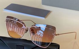 Women Cat Eye Sunglasses STAR SPANN 531 Rose Gold Grey To Peach Fashion Design Sunglasses Top Quality with Box230x