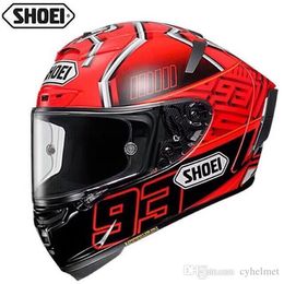 Capacete Shoei X14 93 marquez formiga vermelha preto fosco Full Face para motocicleta off road racing - CAPACETE NÃO ORIGINAL