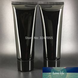 100ml/g Black Empty PE Plastic Hand Cream Container, Squeeze Cosmetic Soft Hose Tubes, Portable Cosmetic Facial Cleanser Bottle