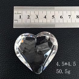 3d Heart Shape Crystal Pendant Glass Clear Chandelier Crystals Suncatcher Crystal Prisms Hanging Diy Wedding Home Decor 45mm H jllQZl