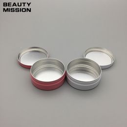 BEAUTY MISSION 10ml white/pink aluminium cream bottle,comestic case jar,10g Aluminium tins,10ml 10g lip balm container