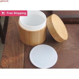 Free shipping high quality 100g 10pcs/lot bamboo cream jar inner PP body care jar,bamboo packing bottlehigh qualtity