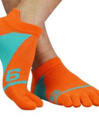 5 Pairs Men Cotton Five-finger Socks Football Breathable Sports Split Toe Comfortable Moisture Absorbing Short Stocking Y1222