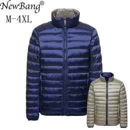 NewBang Brand Down Coat Male Duck Down Jacket Men Autumn Winter Double Side Feather Reversible Windproof Lightweigt Warm Parka 201104