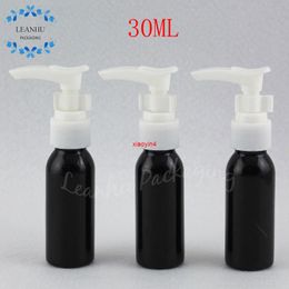 30ML Black Plastic Bottle With Bayonet Pump , 30CC Empty Cosmetic Container Shower Gel / Shampoo Sub-bottling ( 50 PC/Lot )good package