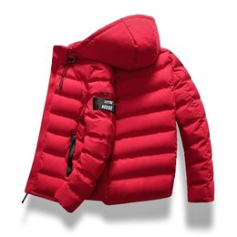 drop shipping New Fashion Men Winter Jacket Coat Hooded Warm Mens Winter Coat Casual Slim Fit Student Male Overcoat ABZ82 201218