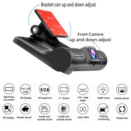 2021 New 4 0 Car DVR Camera car cameras Dual Lens with Rear view Registrar three camera Night vision car dvrs Video dashcam 281O