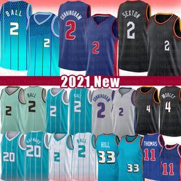 LaMelo Ball Cade Cunningham Basketball Jersey Collin Sexton Evan Mobley Mens Shirts Grant Hill Isiah Thomas Gordon Hayward Dennis Rodman Vintage Jerseys 2 33 20 10