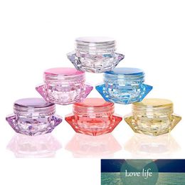50Pcs 5ML Jars Contain Sample Empty Container Plastic Clear Cosmetic Pot th Lids Diamond-shape Makeup Jars Sample