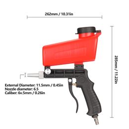 FreeShipping 90psi Portable DIY Sandblasting Machine Spray Gun Mini Blasting Device Sandblaster Antirust Adjustable Sandblasting Machine