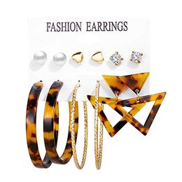 Alloy Earrings, Fashion Bohemian Pearl Acrylic Acetate Board Shell Earrings Women's Jewellery