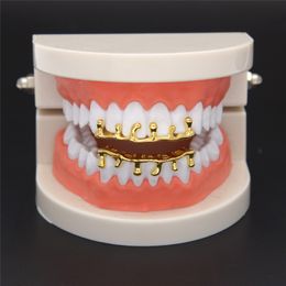 Hip Hop Bottom Dental Grills Fashion 1 Set Gold Silver Color Hip Hop Vampire Teeth Brace Gold Grillz For Men Women