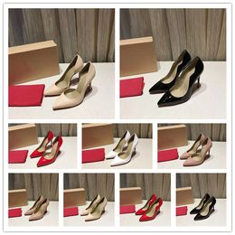 Luxury High Designer Black Stiletto Heel Shoes Women Wedding Party Dress Shoes Dress shoes With Box, size34-42
