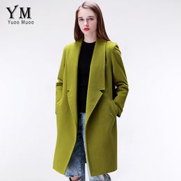YuooMuoo Brand Design Winter Coat Women Warm Cotton-padded Wool Coat Long Women's Cashmere Coat European Fashion Jacket Outwear LJ201109