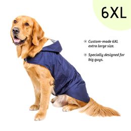 Pet Dog Raincoat Waterproof Large Dogs Clothes Outdoor Coat Rain Jacket Reflective Golden Retriever Labrador Husky big poncho 201114