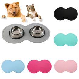 Hot Sale Silicone Pet Dog Cats Pad Drinking Bowl Mat Anti-slip Feeding Placemat