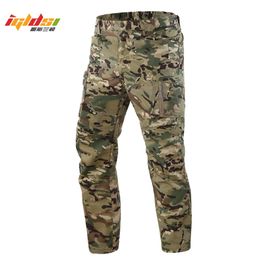 IX9 Men Tactical Pants Multi Pockets Cargo Pants Autumn Military Combat Pants Casual Cotton Trousers SWAT Baggy Trousers S-5XL 201128
