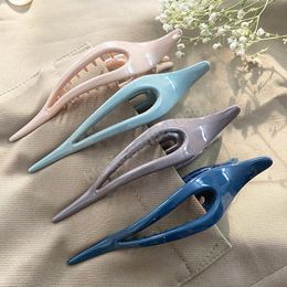 Solid Color Hair Clips Big Size Acrylic Barrettes Women Gilrs Korean Simple Hair Accessories Gifts