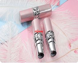 100pcs/lot Pink Colour High-grade Empty Lipstick Tube 12.1mm Lip Balm Container Small Cosmetic Gloss Sub-bottling