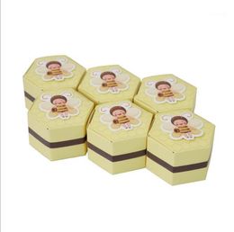 Gift Wrap 50pcs Sweet Bee Candy Box Baby Shower Decor Favor Birthday Party Chocolate Boxes1