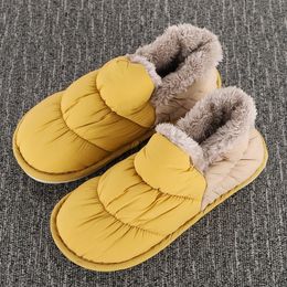 Winter Women Slippers Warm Home Shoes Waterproof Fur Slides Plush Slippers Women Comfort Soft Indoor Couple Shoes Y201026