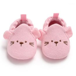 Baby Boy Girl Spring First Walkers Shoes Cute Soft Soled Cartoon Mouse Shoes Infant Walking Dress Cradle Shoe 0-18M1