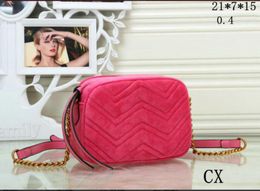 Top quality Marmont velvet bags handbags women shoulder bag handbags purses chain fashion crossbody bag CI4512