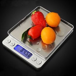 Digital Kitchen Scale 3000g/0.1g 500g/0.01g Stainless Steel Precision Jewellery Electronic Balance Weight Gold Grammes Measure Tool Y200328