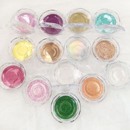 Runde Acryl-Verpackungsbox für falsche Wimpern, 14 Stile, Kosmetik, künstliche Wimpern, transparenter Kunststoff, leere Wimpernbox, 3D-Wimpern-Etui