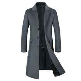 Winter men's wear, high-quality cashmere coat, long coat, high-quality wool coat, cashmere jacket for men, wool coat for men, LJ201110