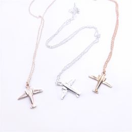 NEW Trendy Mini plane model pendant Cute cartoon necklace wholesale Recreational style Men's or women's daily wear