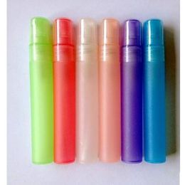 Free Shipping 8ml Small Plastic Perfume Spray Bottle, Candy Colour mini perfume bottles .Perfume PET Bottle with Pump