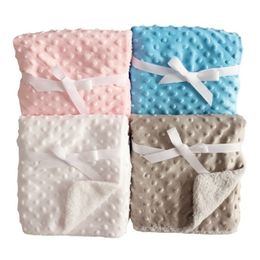 Newborn Baby Blanket Infant Warm Coral Fleece Swaddling Sleep Blankets Soft Baby Quilt Envelopes Wrap Kids Bath Towel Bedding LJ201105