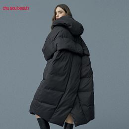 Outwear women overcoats warm women's parkas thicken winter hooded jackets ladies coats casual long parka female plus size 201029