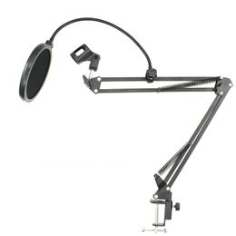 2020 New NB-35 Microphones Scissor Arm Stand Mic Clip Holder and Table Mounting Clamp&NW Filter Windscreen Shield & Metal Mount Kits