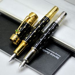 Limited edition Elizabeth Black Writing Fountain pen Top High quality Business office supplies with Serial Number and Luxury Man C9184161