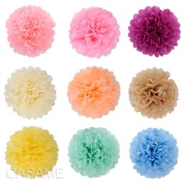 4 inch Handmade Tissue Party Flower Ball Decoration Paper Pompoms Wedding Decorative Baby Shower Birthday Favour Decor